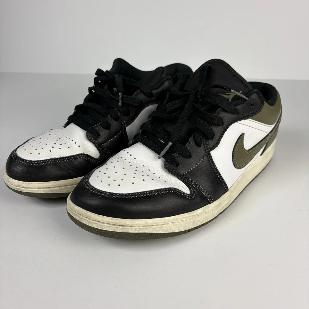 Size 10 - Air Jordan 1 Low Black Toe Medium Olive